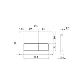 Клавиша смыва IDDIS Unifix чёрный UNI10B0i77